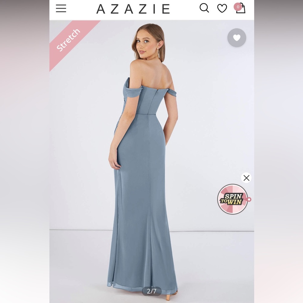 AZAZIE Tessa Dress (A10) Dusty Blue NWT